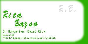 rita bazso business card