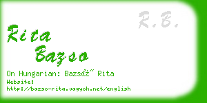 rita bazso business card